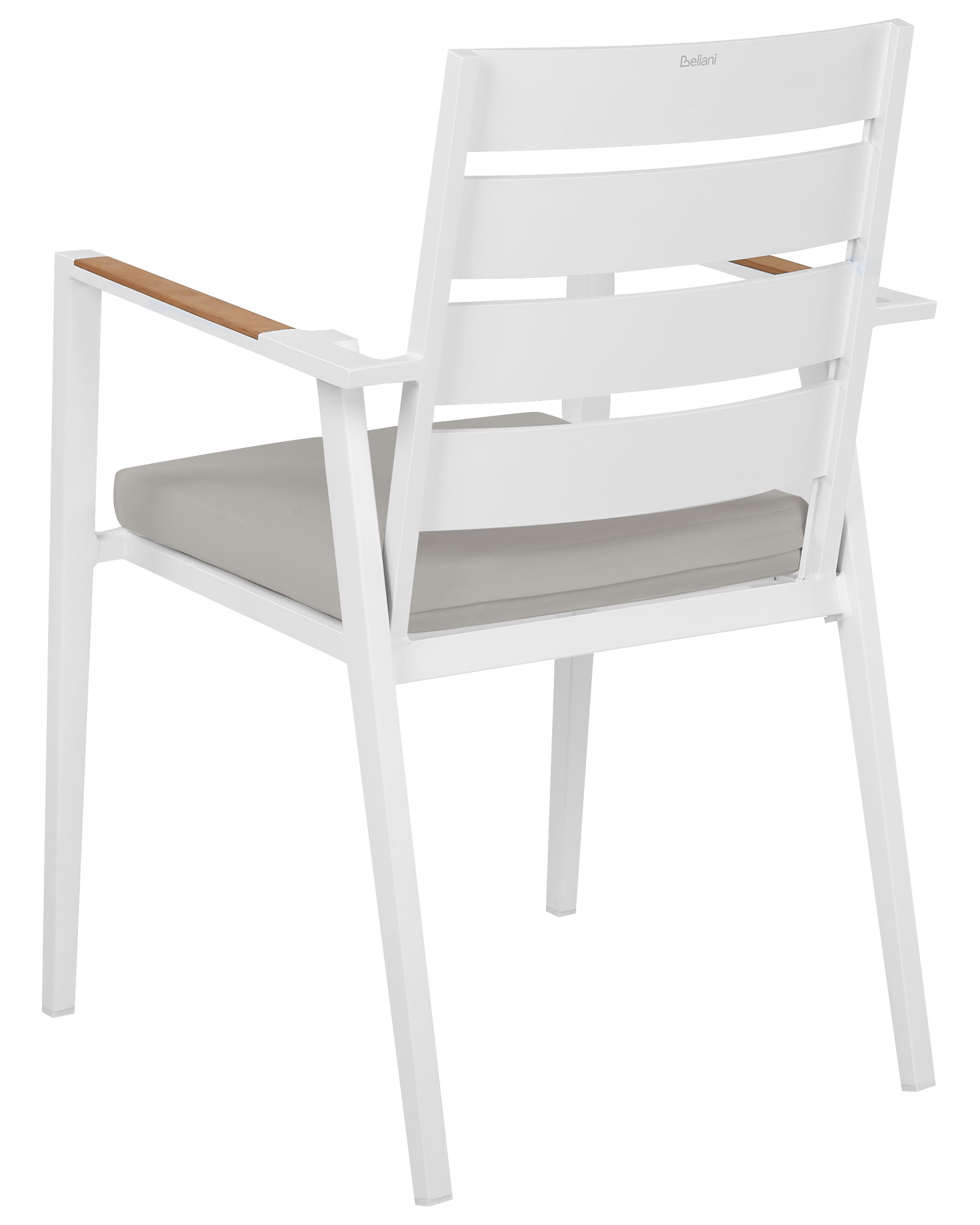 Set van 6 stoelen met zitkussen TAVIANO Metaal Grijs