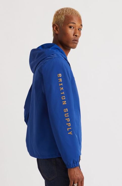Brixton Claxton Oath Zip Hood Jacket Mineral Blue