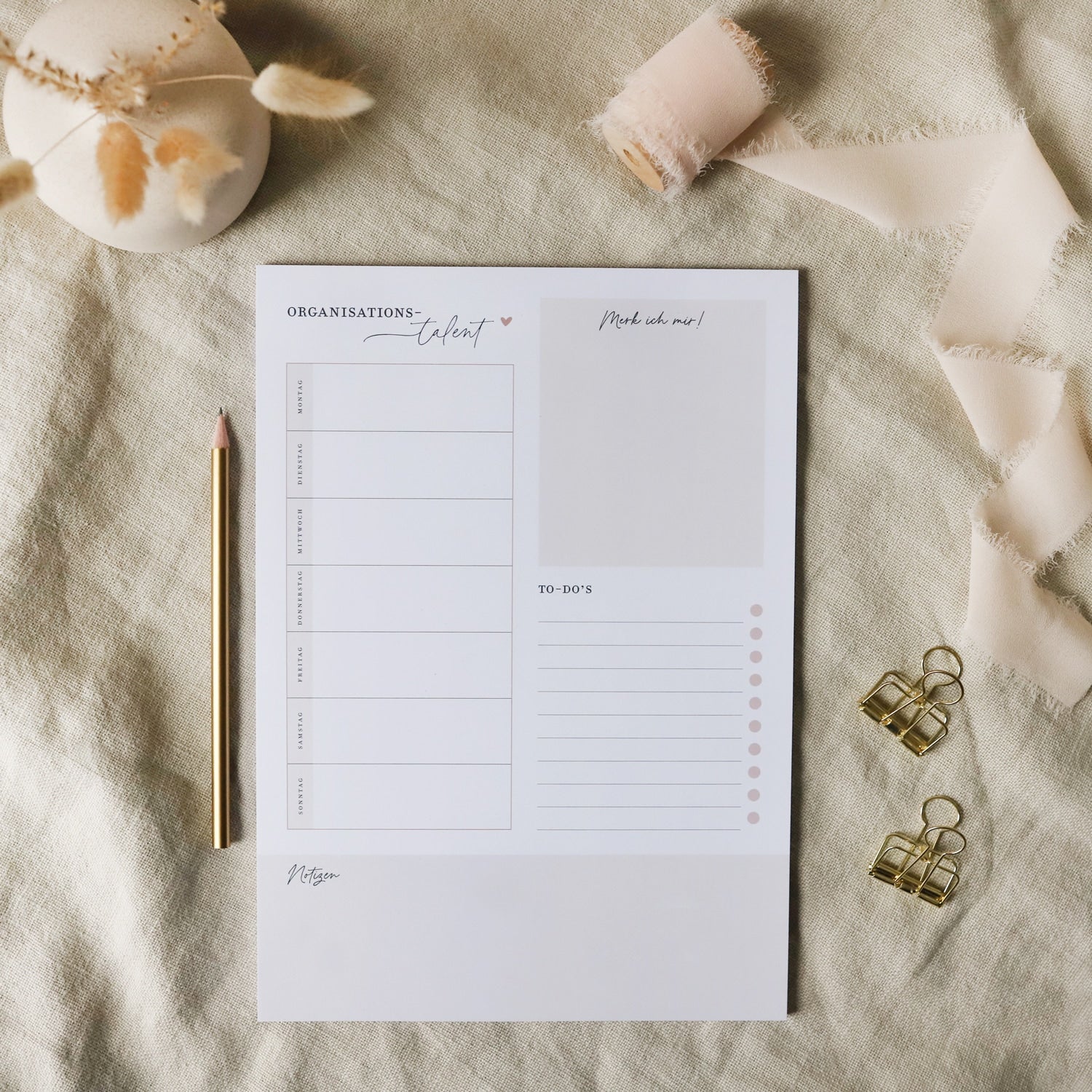 Notizblock A4 „Organisationstalent