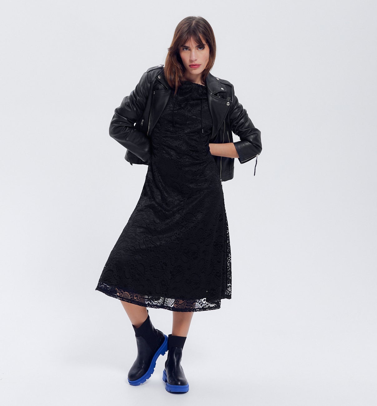 Robe en dentelle Femme - Noir