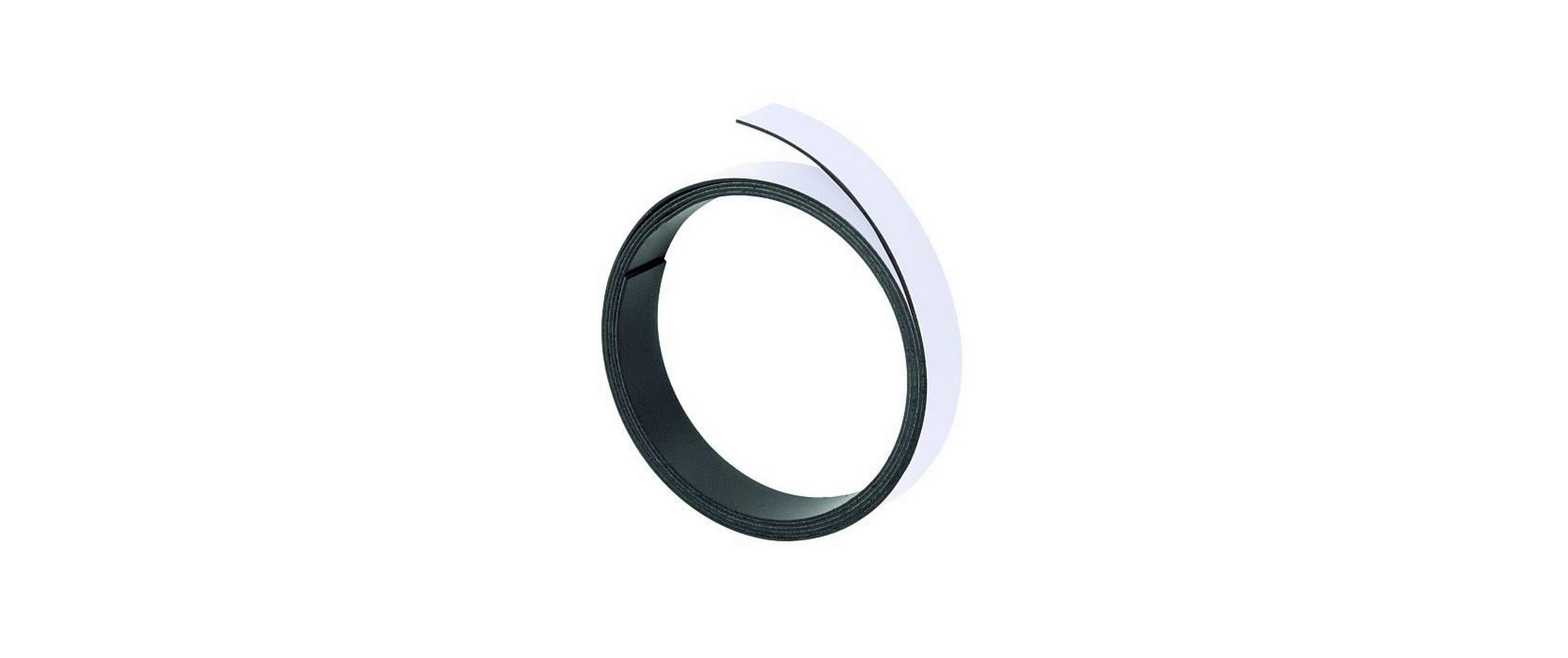 Magnetband 20 mm x 1 m, WeissFlexible Magnetfolie für alle eisenhaltigen Oberflächen