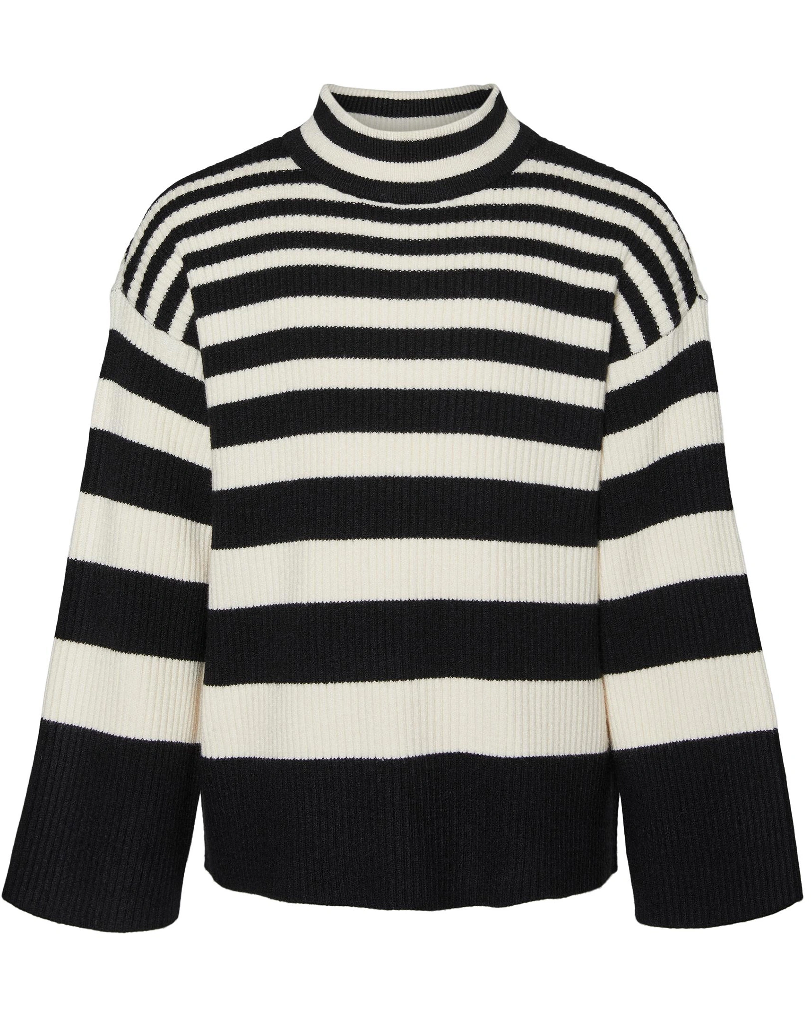 Strickpullover VMHERMOSA in black/white