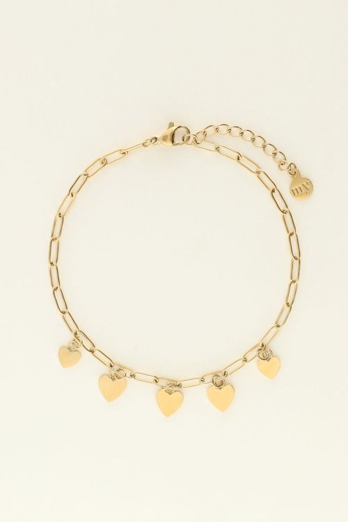 Universe armband met kleine hartjes