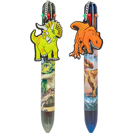 Dino World kuglepen - multifarvet – flere varianter - assorteret