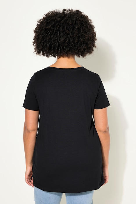 T-Shirt, Neon-Stern, Rundhals, Halbarm