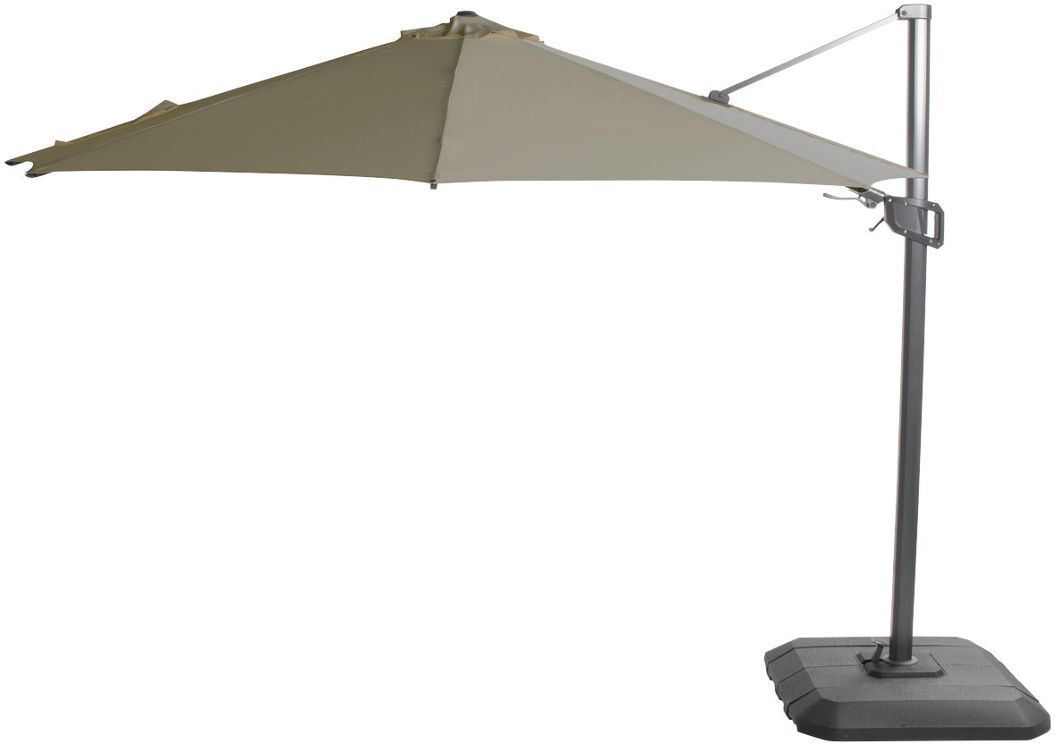 Zweefparasol r350cm Olive 14.123.052 Shadowflex ⌀350  x H267 cm