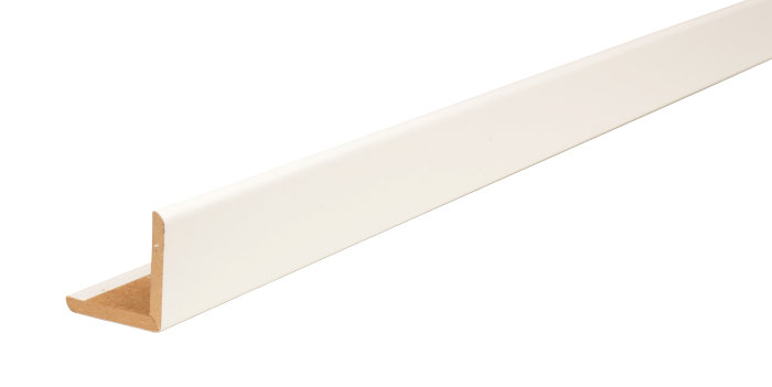 Hjørneliste fleksibel hvid - 45 x 45 x 2400 mm