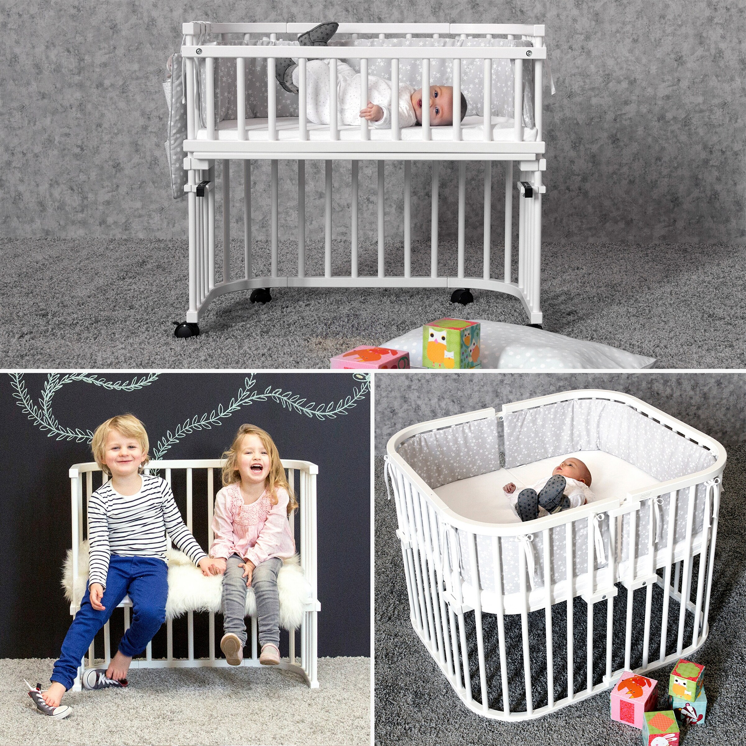 babybay® Beistellbett Midi mit Matratze Classic Soft