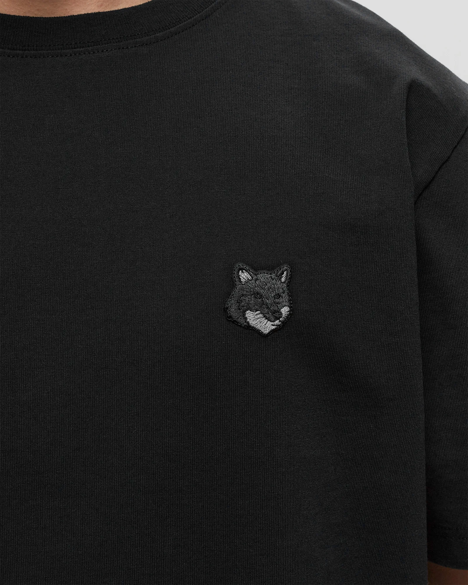 Maison Kitsune BOLD FOX HEAD PATCH COMFORT TEE SHIRT BLACK