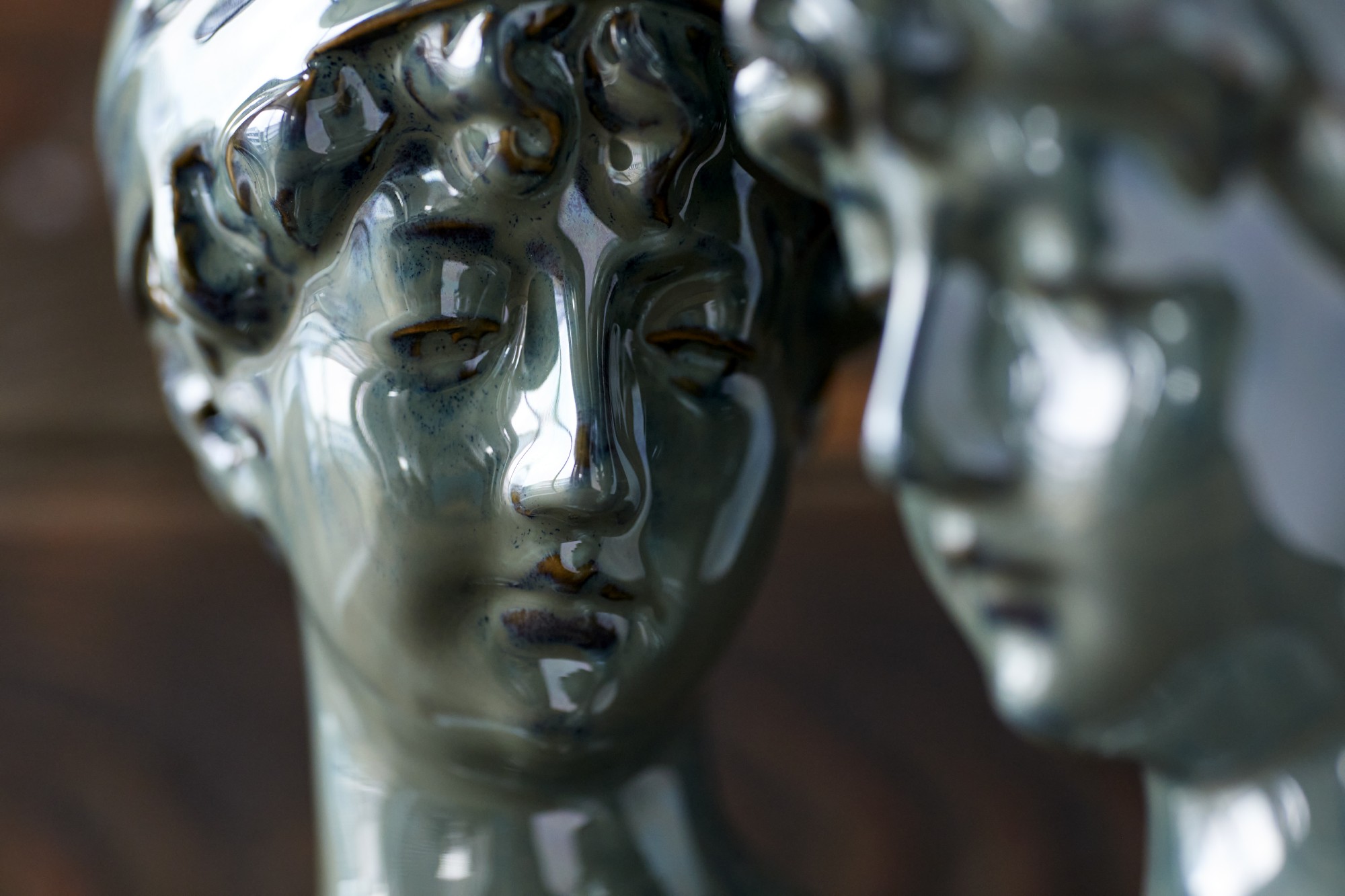Keramikvase 'Joli Visage', L 15,8 cm, B 11,5 cm, H 24,5 cm von fischer's lagerhaus