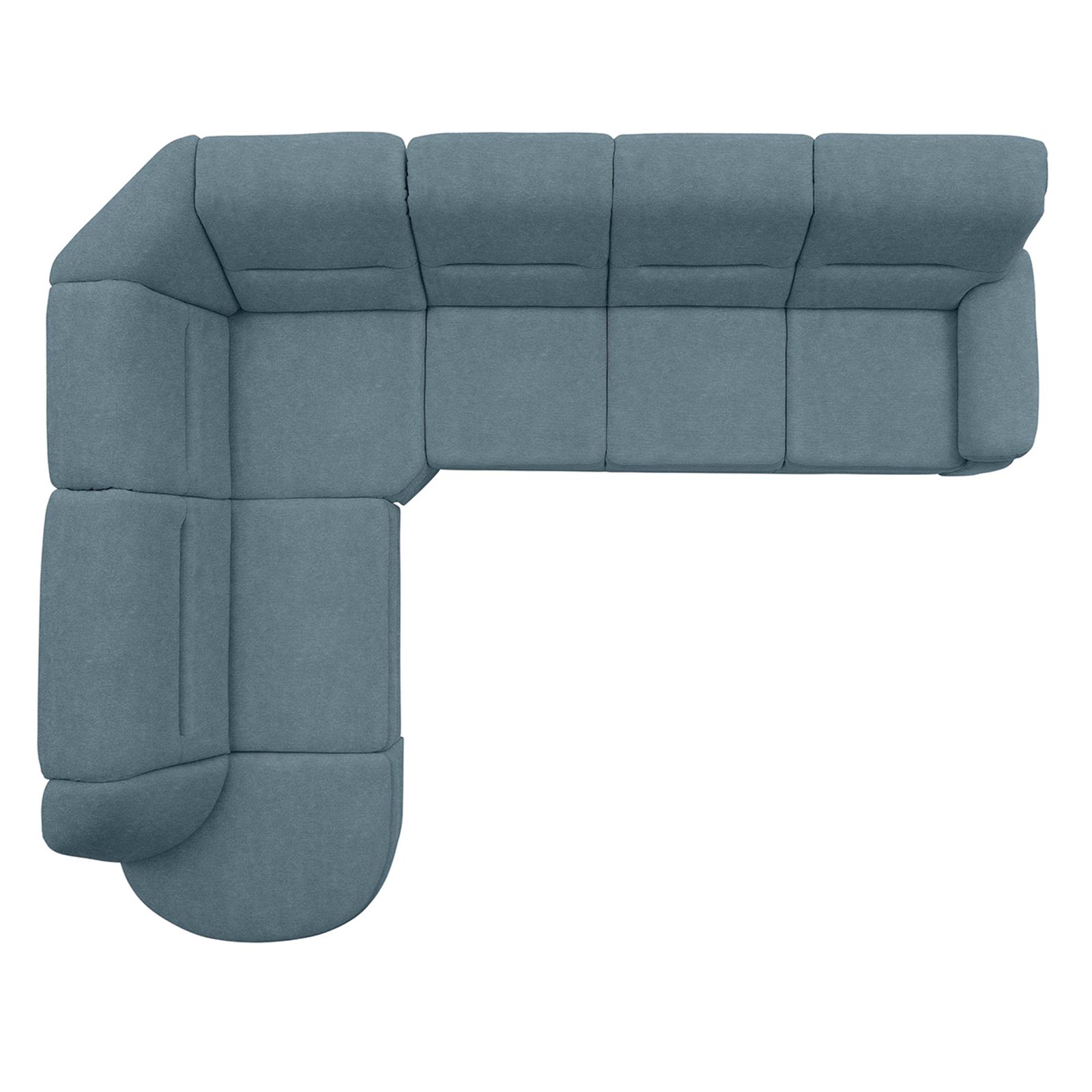 polsterpower Ecksofa - Belle ice - Basismodell - Ottomane links