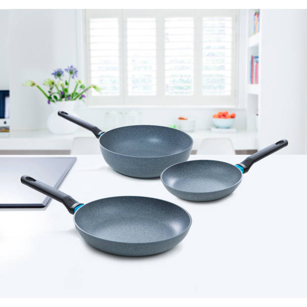 BK Blue Label Granite Wokpan - Ø 28 cm - keramisch (PFAS vrij)