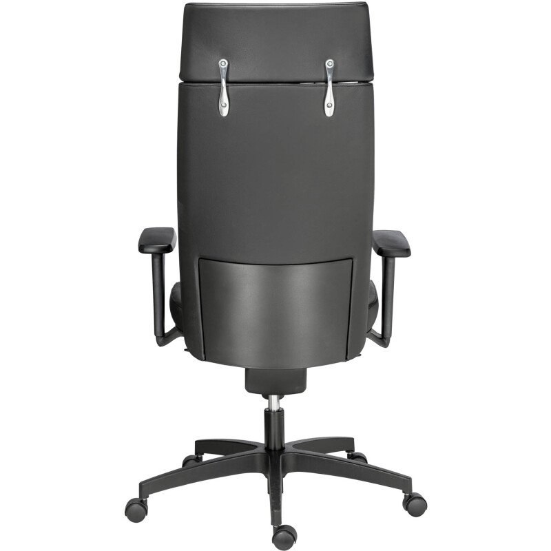 Fauteuil de bureau Warren cuir - avec accoudoirs, appui-tête et réglage profondeur d’assise - Mécanisme Synchrone + réglage profondeur d’assise
