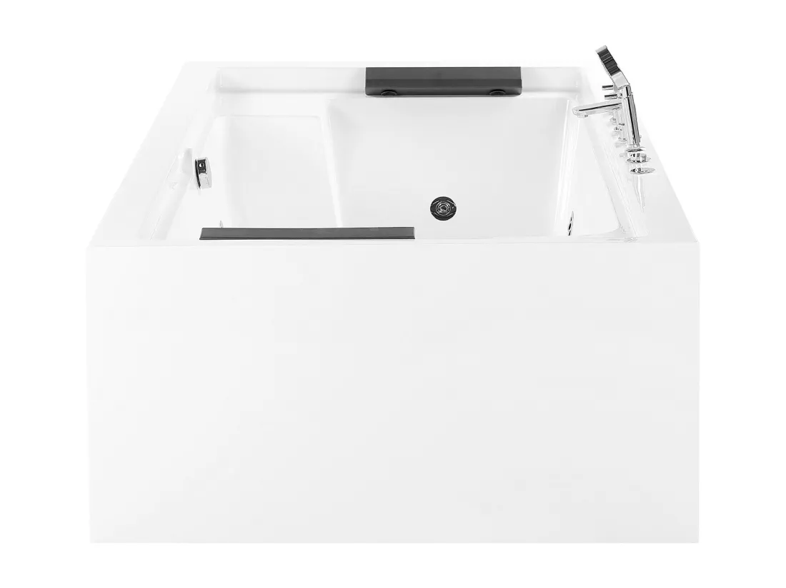 Baignoire îlot blanche 180 x 110 cm avec jets SAONA