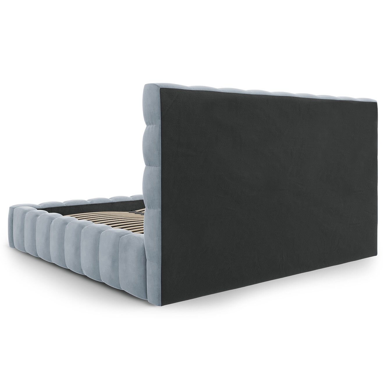 Cosmopolitan Design Lit avec coffre de rangement Bali Velours bleu clair - 200x200 cm