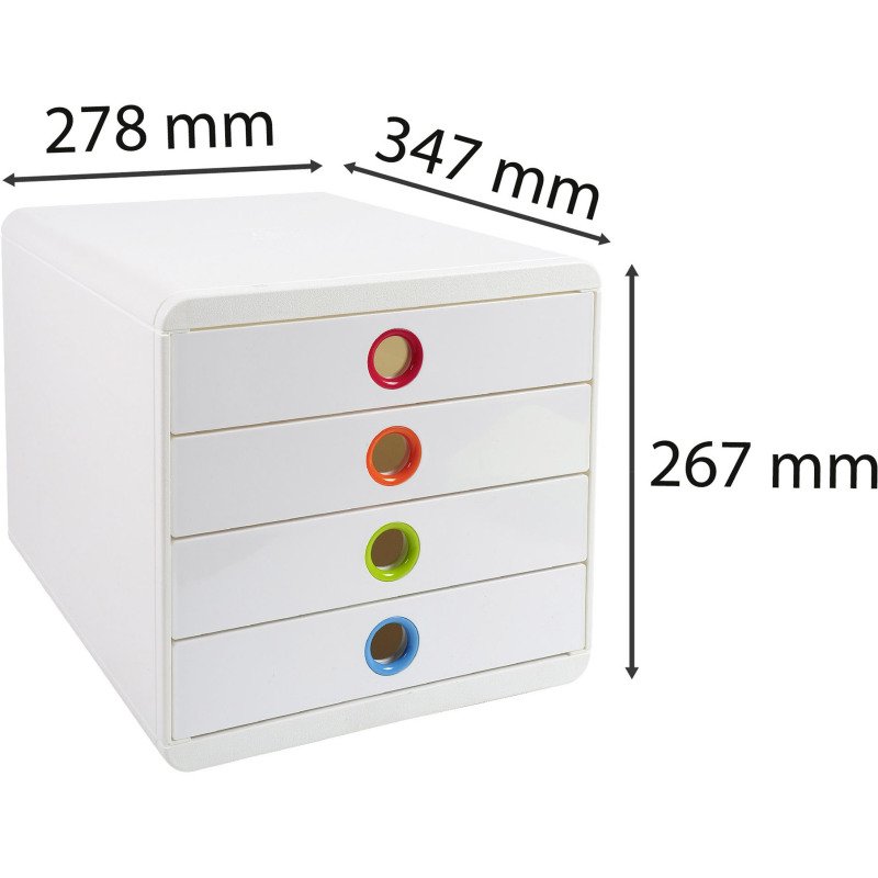Module de classement Exacompta Pop Box 4 tiroirs