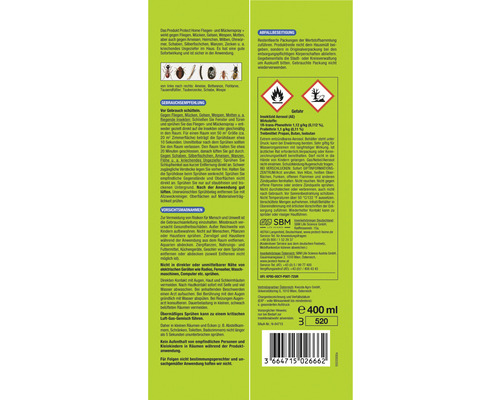 Vliegenspray Protect Home Blattanex 400 ml