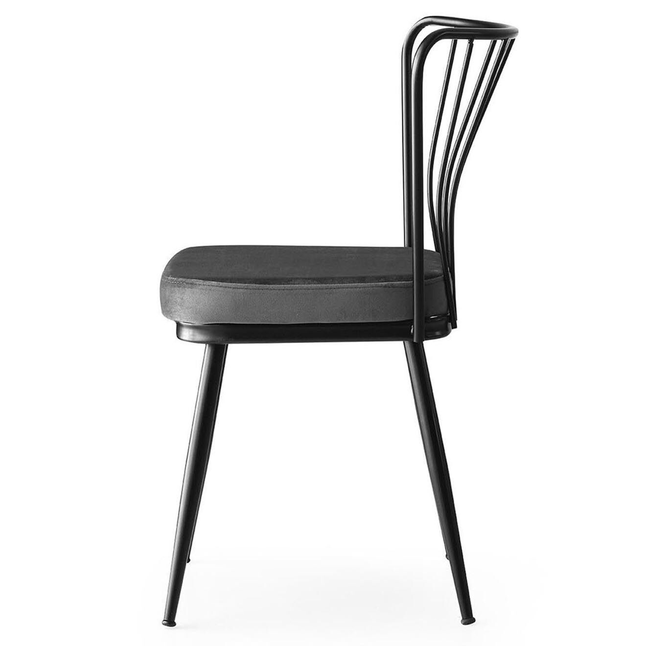 Homitis 2 Chaises Yildiz noires - 43x82x42 cm