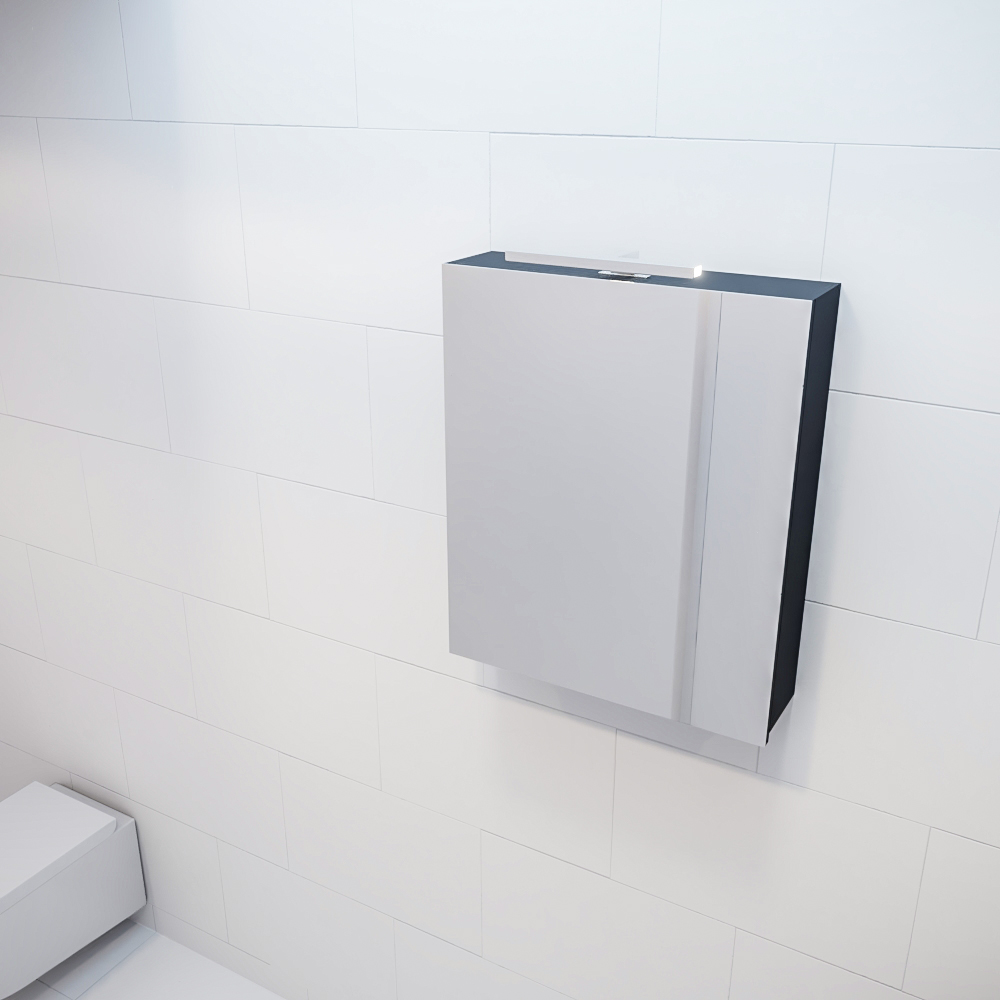 Mondiaz Cubb spiegelkast 60x70x16cm urban met 1 deur