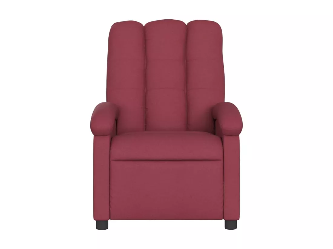 Fauteuil massant inclinable électrique Rouge bordeaux Tissu