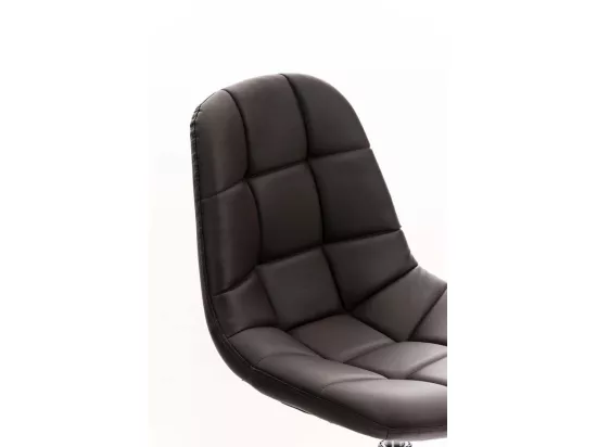 Chaise de bureau - Similicuir & Métal chromé - Marron - Emil