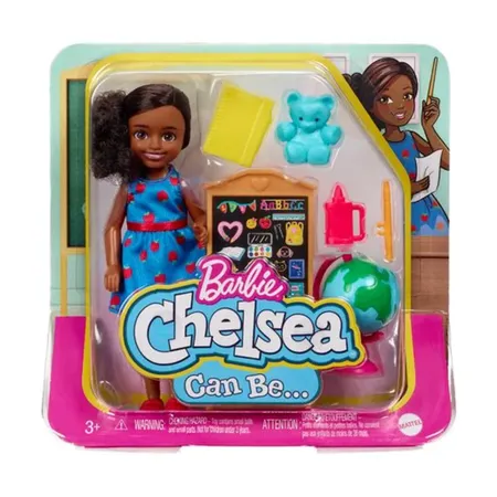 Barbie Chelsea-Karrierepuppe mit berufsbezogenem Outfit und zugehörigem Zubehör