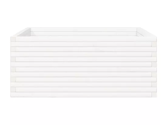 Jardinière bac lit surélevé bois blanche 110 x 110 x 46 cm 02_0037317