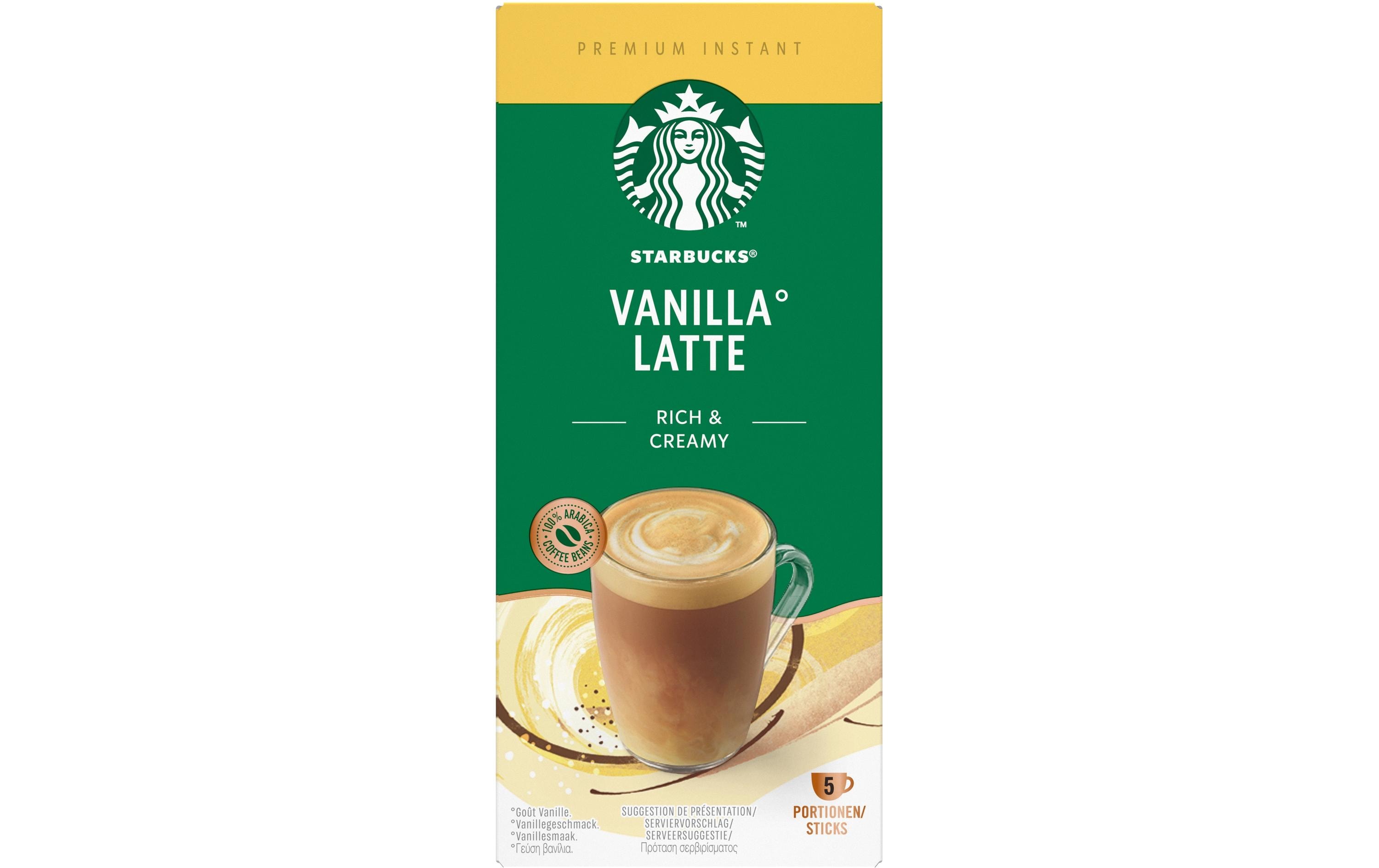 Instant Kaffee Vanilla Latte 5 StückGetränkepulver auf der Basis von löslichem Kaffee mit Vanillegeschmack