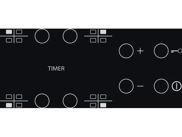 Whirlpool AKT 801/NE - Keramisk kogeplade - 4 plader - Niche - bredde: 56 cm - dybde: 49 cm - rammeløs - sort