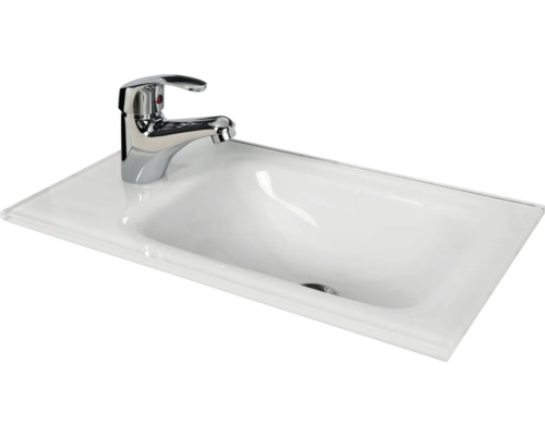 FACKELMANN Meubelwastafel 45 cm Glas Wit
