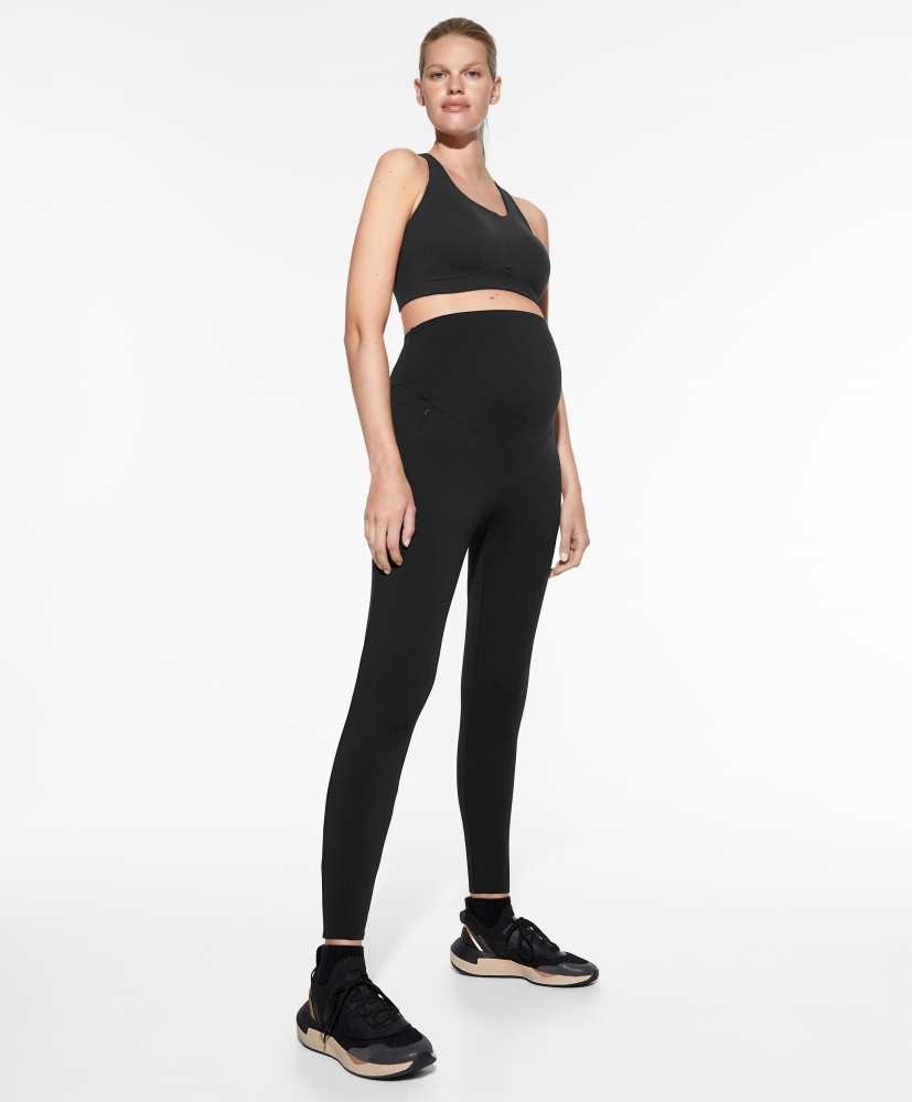 Calça legging de maternidade quentinha de 70 cm