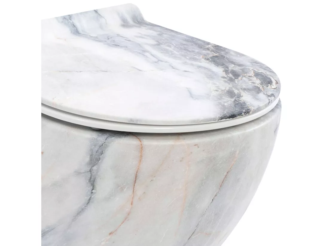 Cuvette Wc Suspendue Rea Carlos Duroplast/Slim/Zm Granit Matt Grey