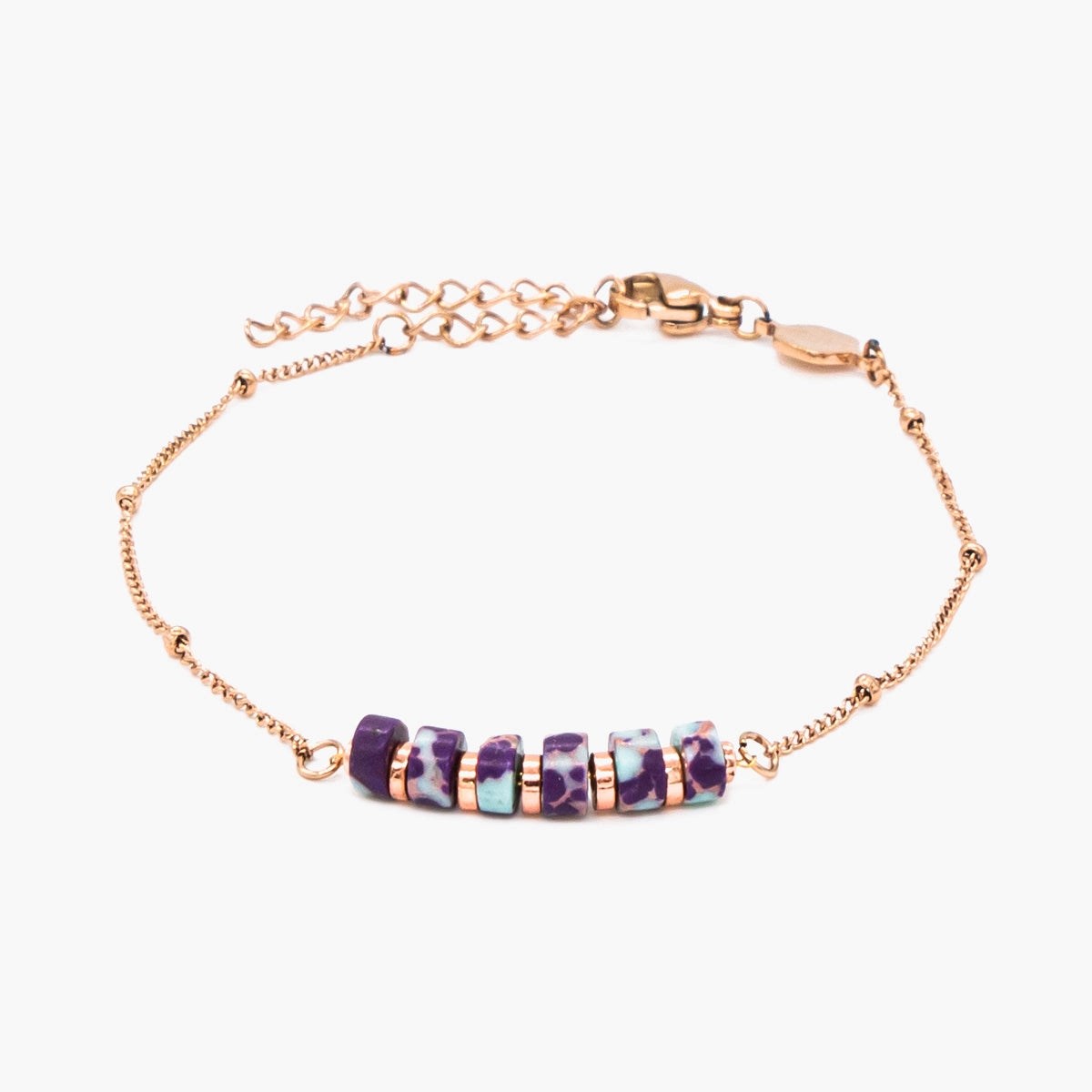 Collier, bracelet et boucles d'oreilles Piana en pierres Jaspe