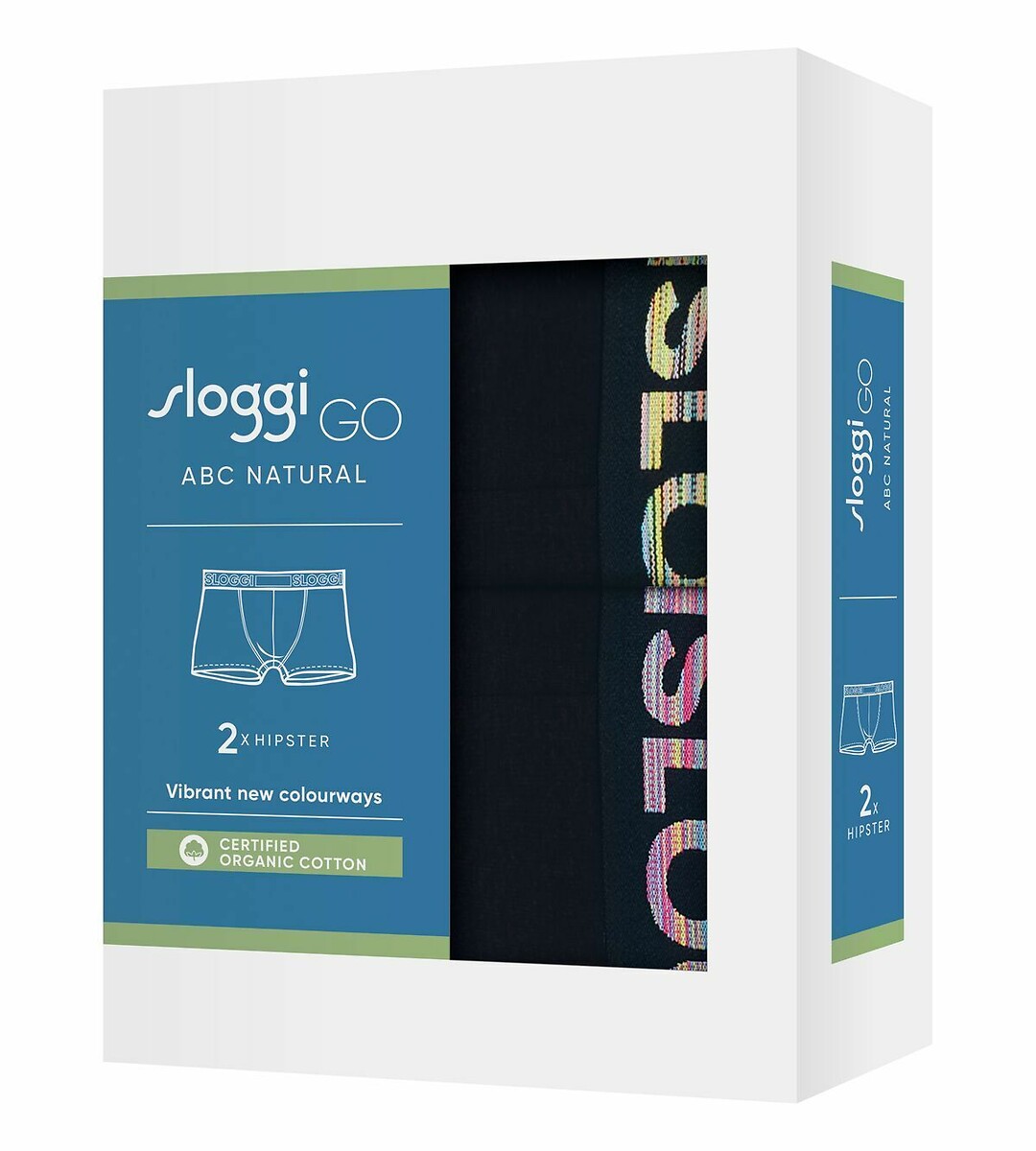 SLOGGI<br>Conjunto de 2 cuecas boxer Go ABC Natural
