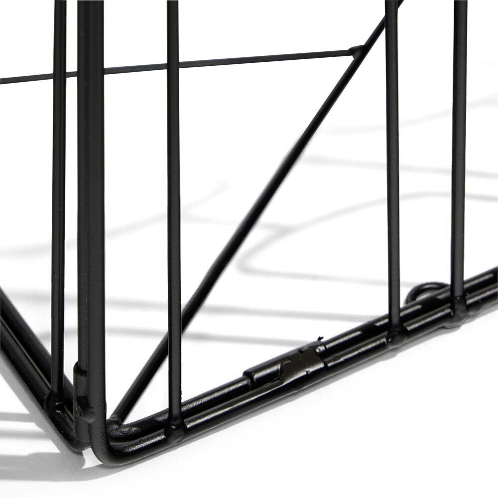 Bout de canapé Gaëlle Art 40xH40x30cm bois et métal noir