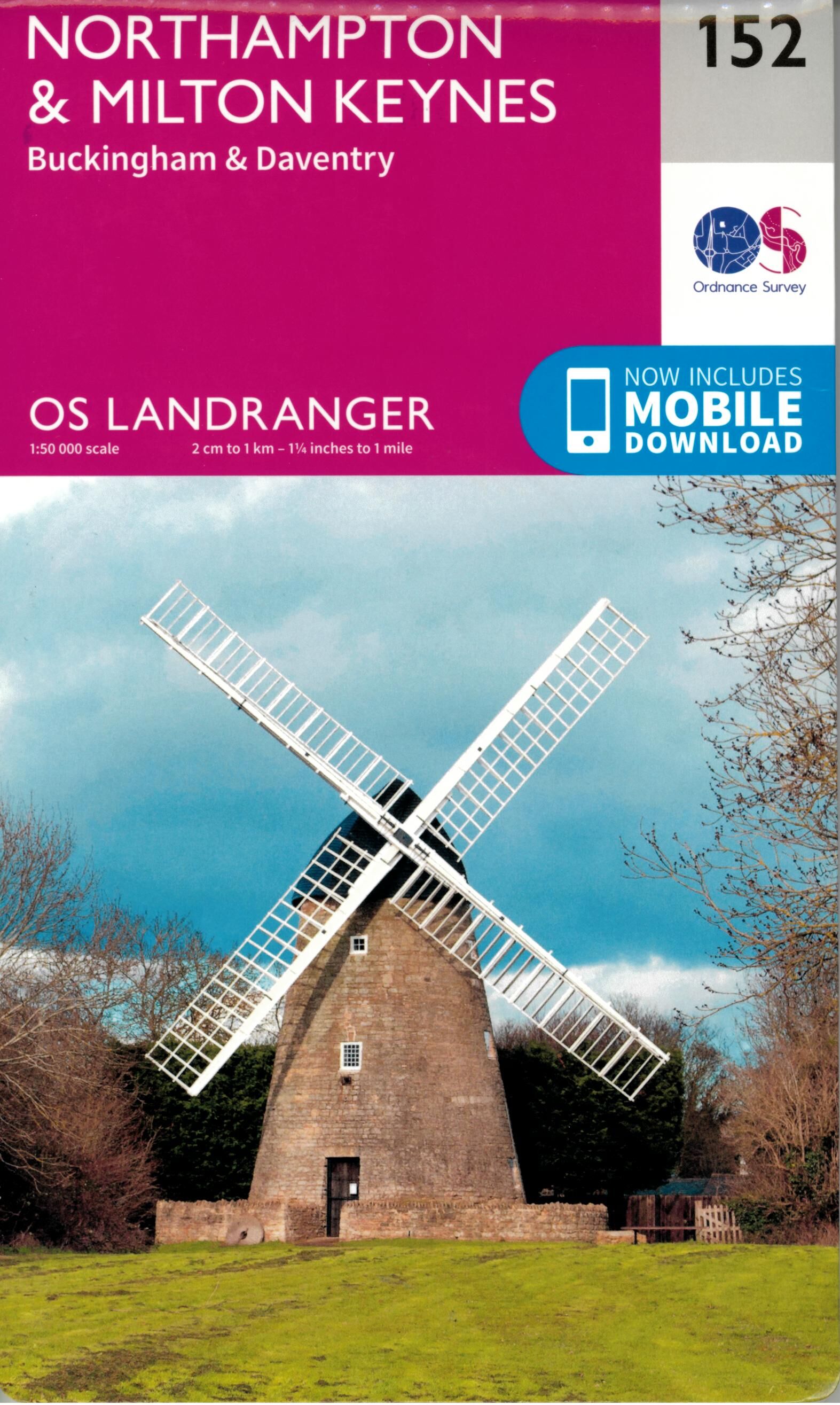 ORDNANCE SURVEY - 152 GB NORTHAMPTON 1 50 000