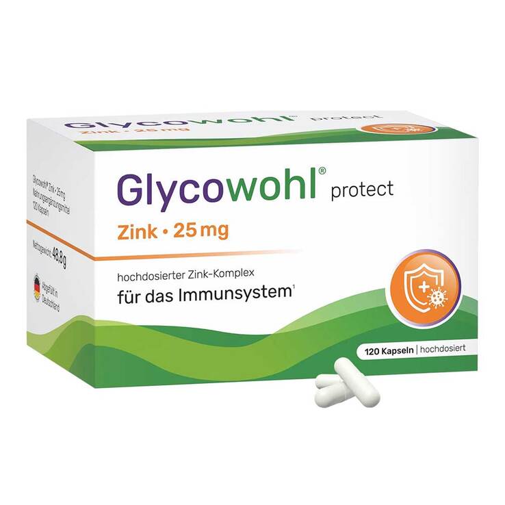 Glycowohl Zink-Komplex 25 mg hochdosierte Kapseln, 120 St