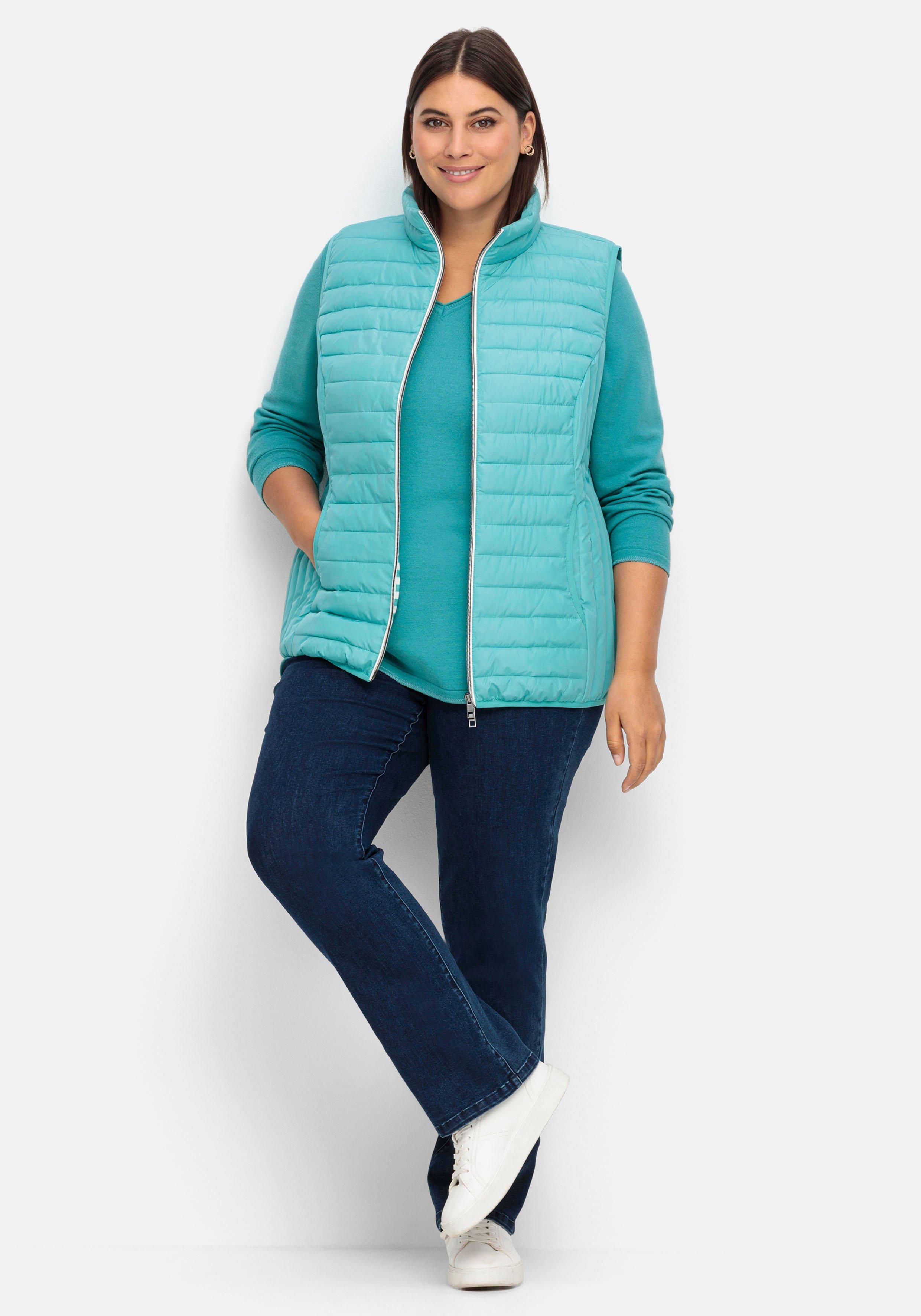 Leicht wattierte Steppweste mit 2-Wege-Zipper