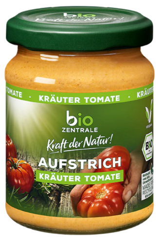 Biozentrale Aufstrich Kräuter Tomate 125g MHD:20.11.26