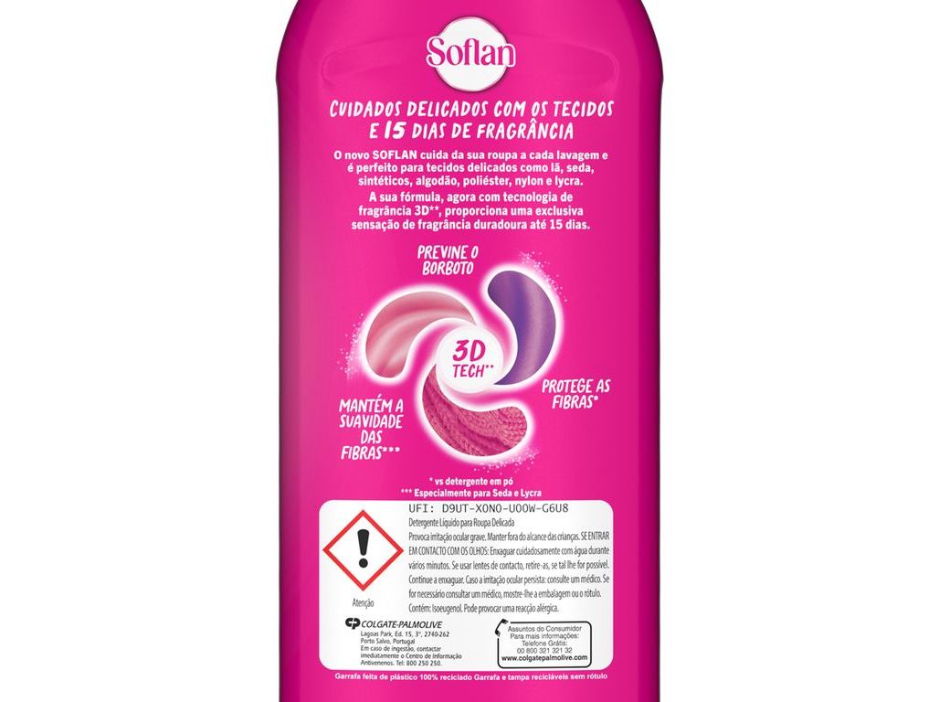 DET. ROUPA MANUAL SOFLAN DELICADO E PERFUMADO 22 DOSES