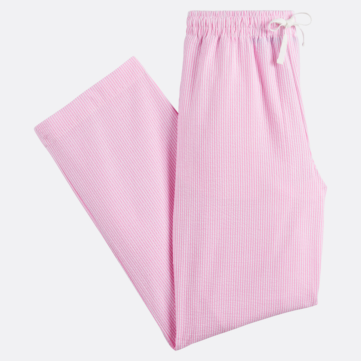 COLEÇÃO LA REDOUTE<br>Calças de pijama listradas em tecido seersucker