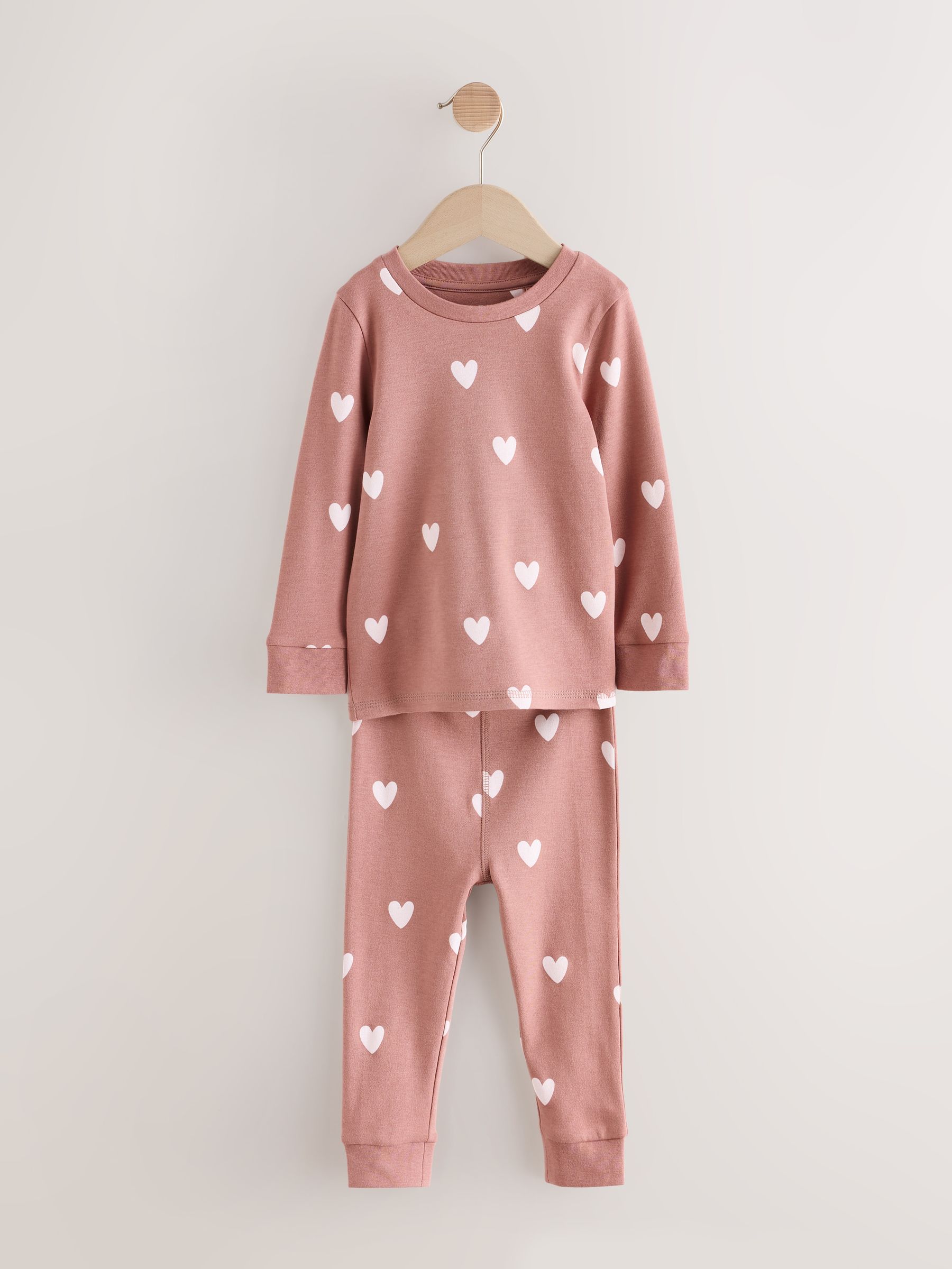 Ecru/Bruin Strikprint - Verpakking van 3 knusse pyjama's (9 mnd-16 jr)