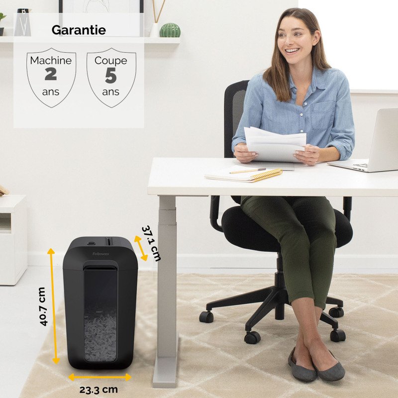 Destructeur Fellowes LX65 - coupe croisée
