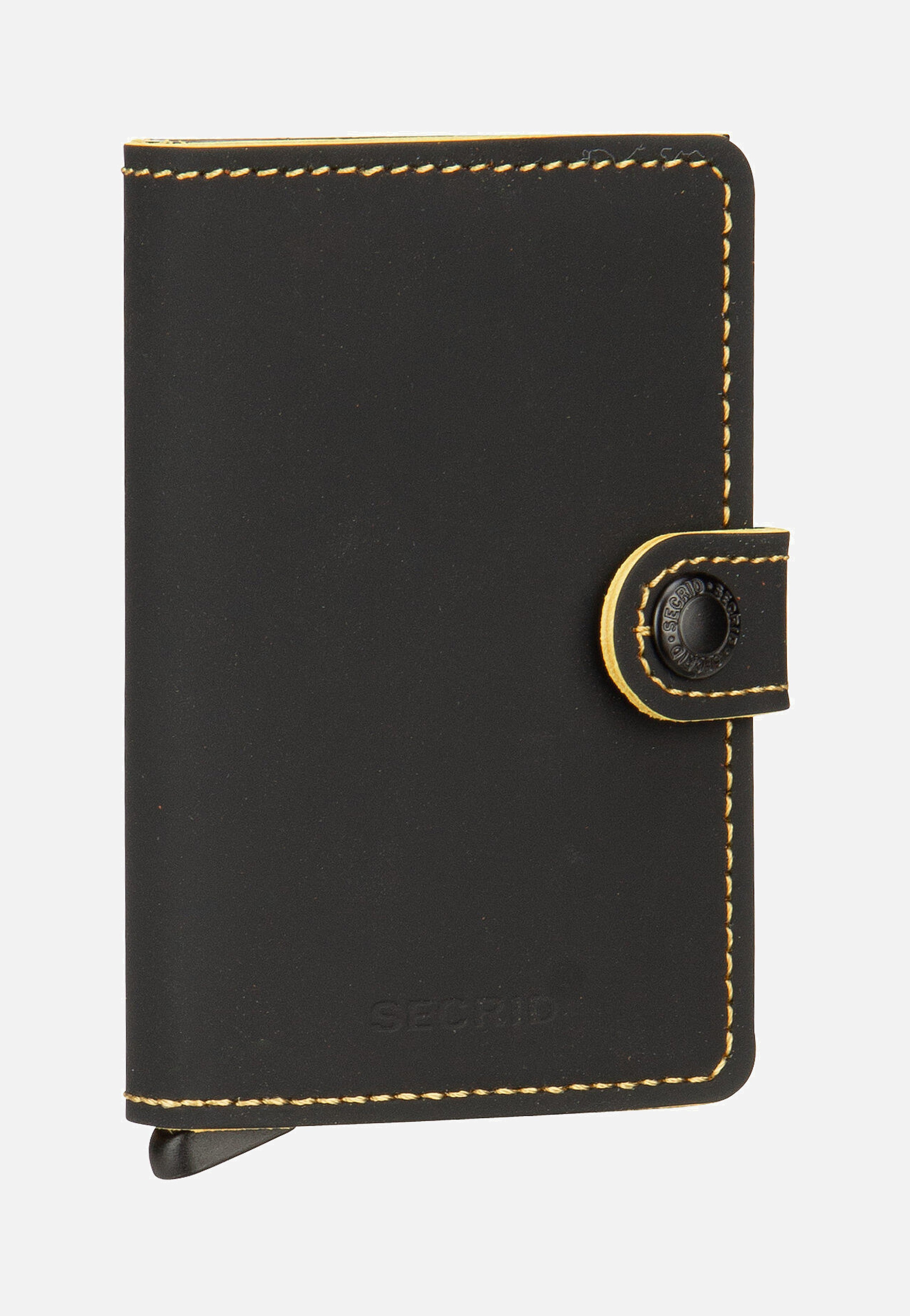 Miniwallet Matte Black-Ochre - Portemonnaie