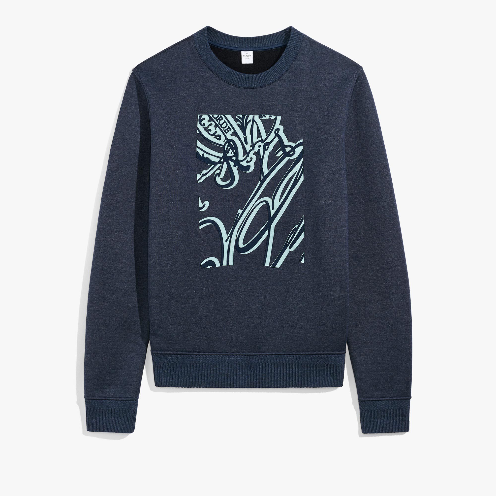 Sweat Frame Scritto Avec Effet Suede