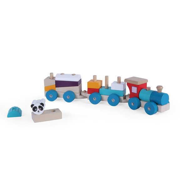 Train à empiler formes et couleurs 17 pièces