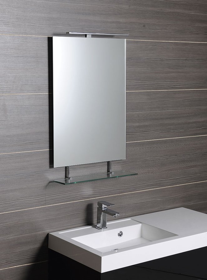 Sapho Wega spiegel rechthoekig met planchet 60x80cm chroom