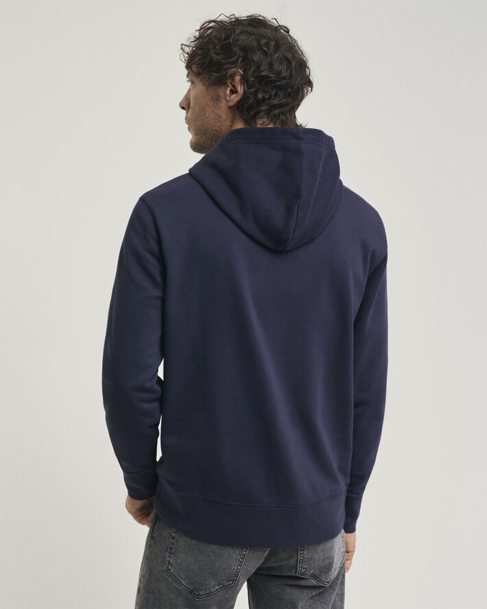 Gant REG EMB ARCHIVE SHIELD HOODIE Evening blue