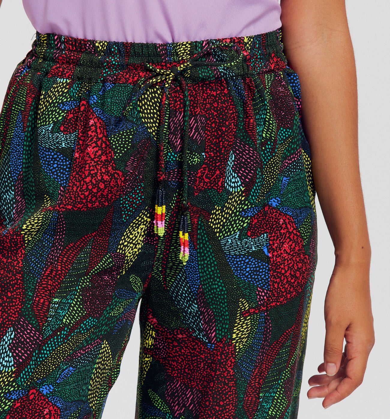 Pantalon large imprimé Femme - Imprimé noir