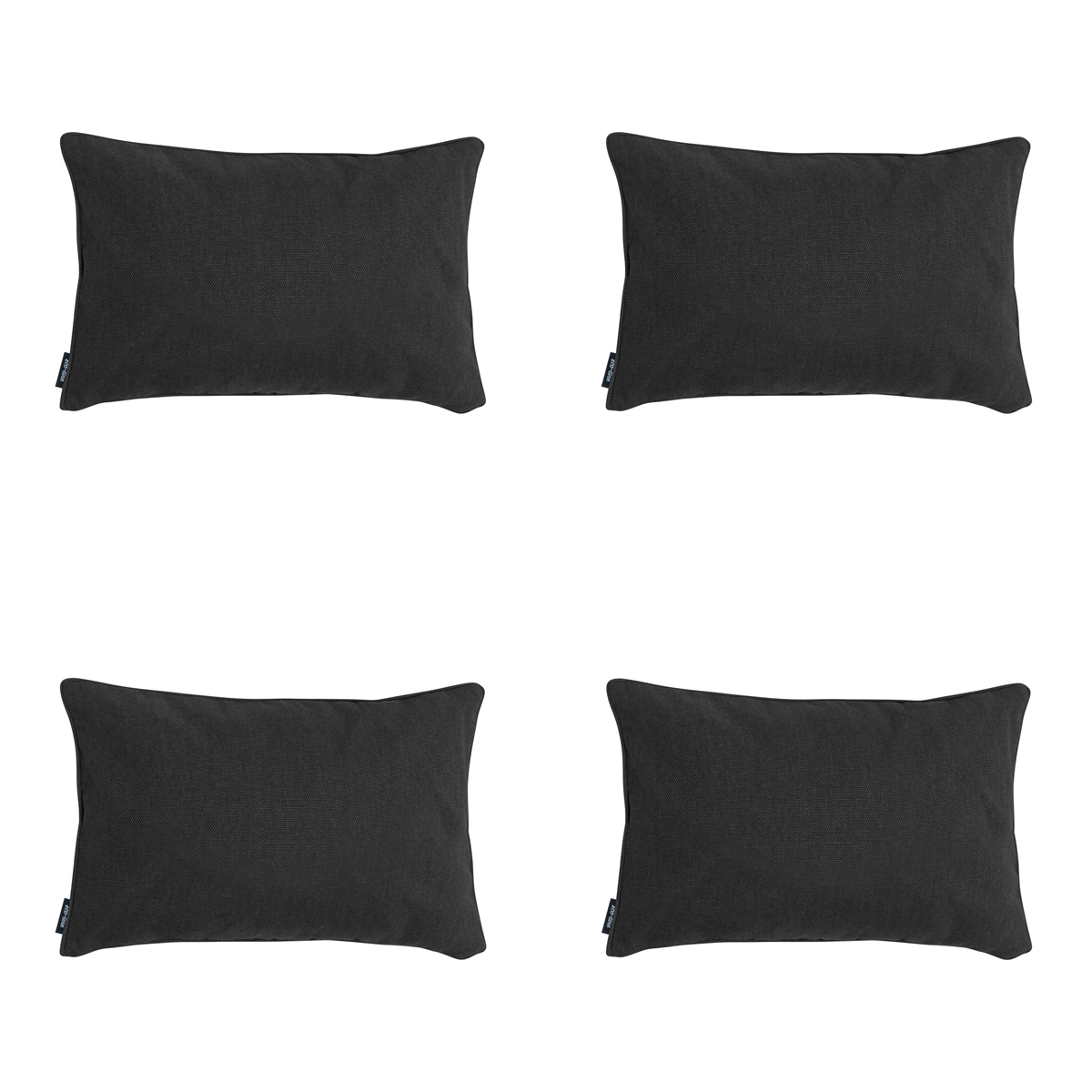 Madison Black canvas eco+ Sierkussen - Set van 4
